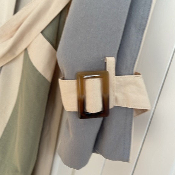 NWT Nasty Gal Colourblock Double Breasted BeltedTrench Coat Size 10 - Picture 6 of 13